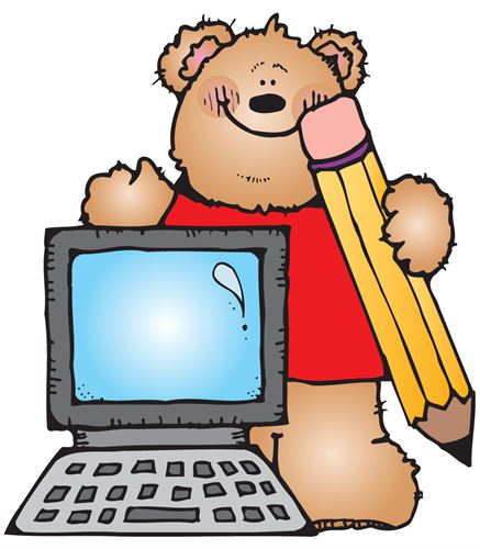 Teddy Bear and Computer
